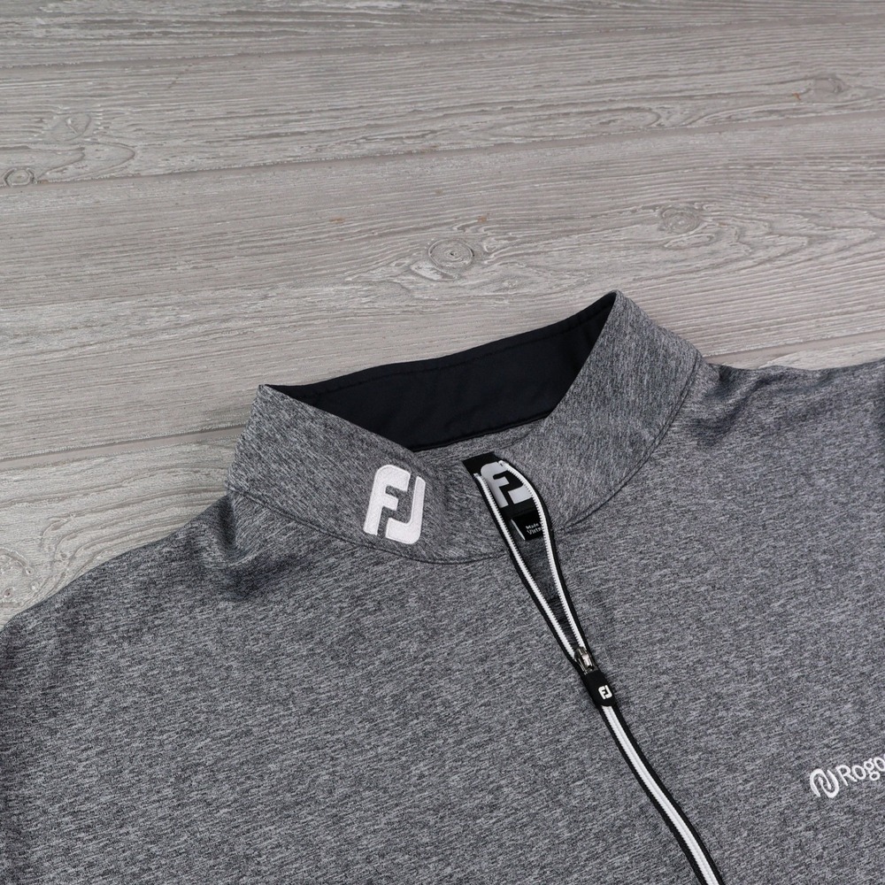FootJoy FJ Collar Vest Men's XL Gray Heather Quarter Zip Golf Pullover